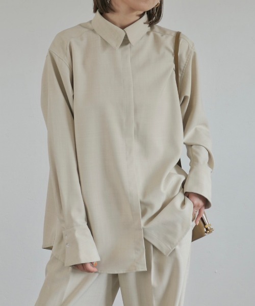 「Reurie'」 長袖シャツ FREE グレー レディース_画像8