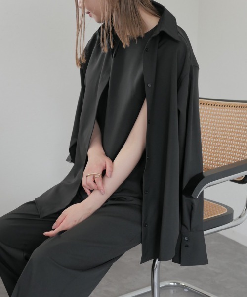 「Reurie'」 長袖シャツ FREE グレー レディース_画像9