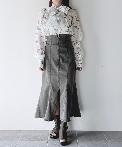 「NOMAE」 ロングスカート FREE ブルー レディース_画像7