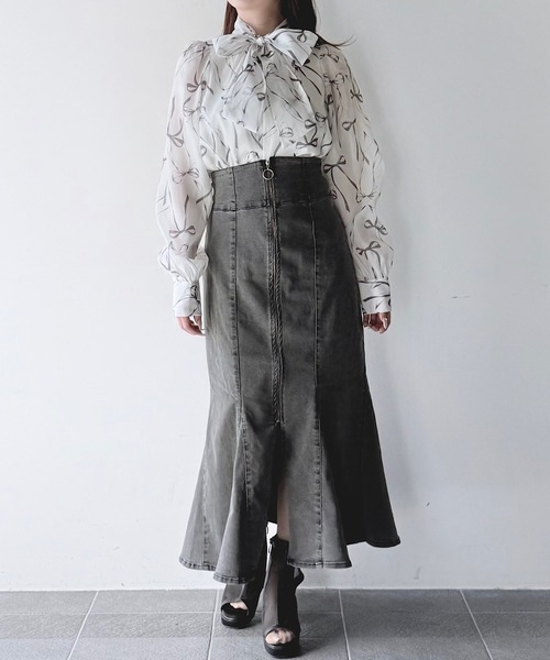 「NOMAE」 ロングスカート FREE ブルー レディース_画像8