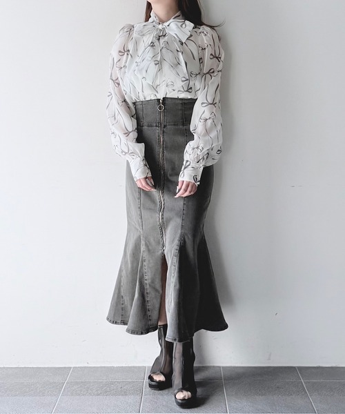 「NOMAE」 ロングスカート FREE ブルー レディース_画像9