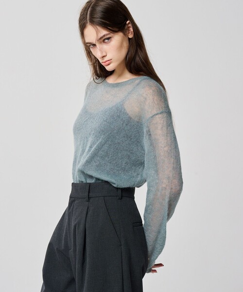 「uncrave」 長袖ニット 1 グレー レディース_画像4