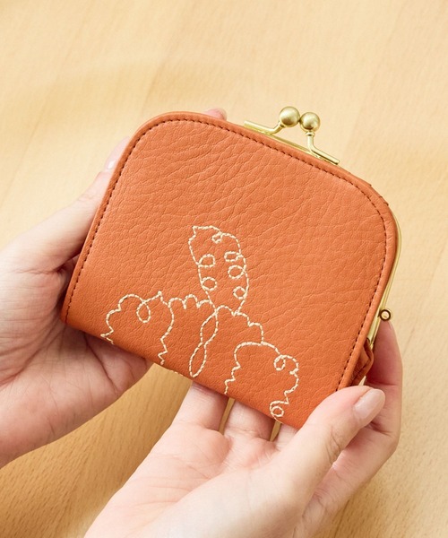 財布 猫 折財布 二つ折り レディース 本革 がま口 日本製 ズッケロ