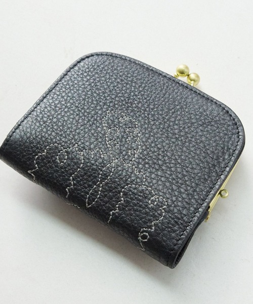 財布 猫 折財布 二つ折り レディース 本革 がま口 日本製 ズッケロ