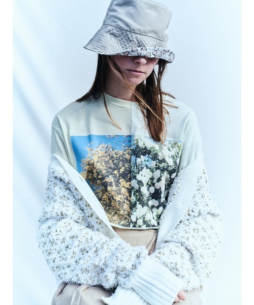 「FURFUR」 ニットカーディガン ONE SIZE ホワイト レディース_画像2
