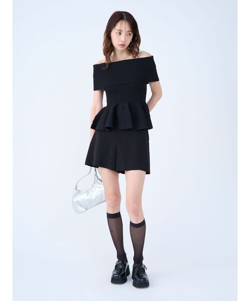 ニット セーター ペプラムオフショルニットプルオーバー 「夏服」 レディースの画像