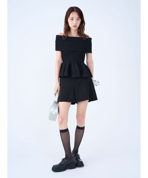 ニット セーター ペプラムオフショルニットプルオーバー 「夏服」 レディースの画像