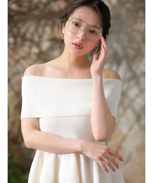 ニット セーター ペプラムオフショルニットプルオーバー 「夏服」 レディースの画像