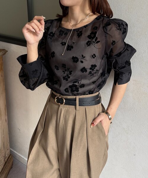 今週末まで値下げ美品・クリーニング済テレビ・雑誌掲載・大人気オーガンジーブラウス 楽天市場】オーガンジー（洗濯表示ウェットクリーニングOK）（シャツ
