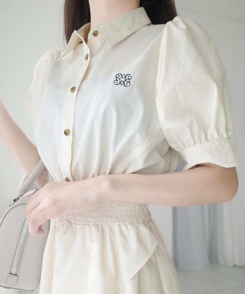 「mily bilet」 シャツワンピース MEDIUM ネイビー レディース_画像2