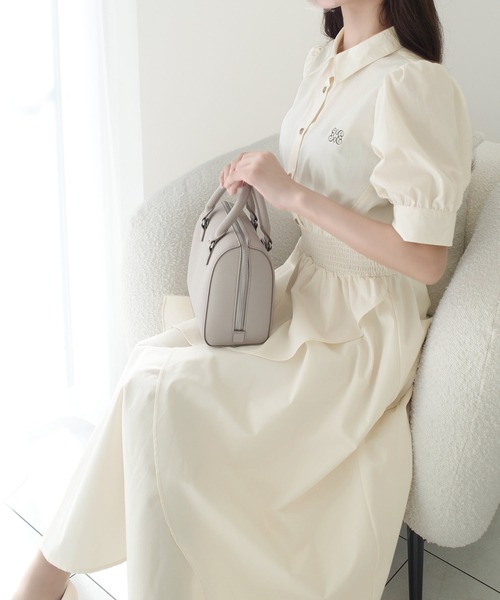 「mily bilet」 シャツワンピース MEDIUM ネイビー レディース_画像9