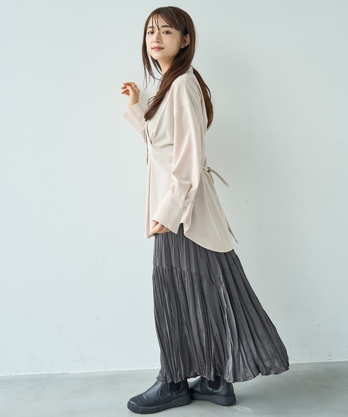 「mil」 長袖ブラウス S アイボリー レディース_画像8