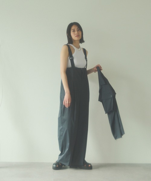 「HANNE」 オーバーオール フリー ネイビー レディース_画像4