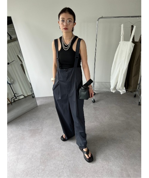 「HANNE」 オーバーオール フリー ネイビー レディース_画像5