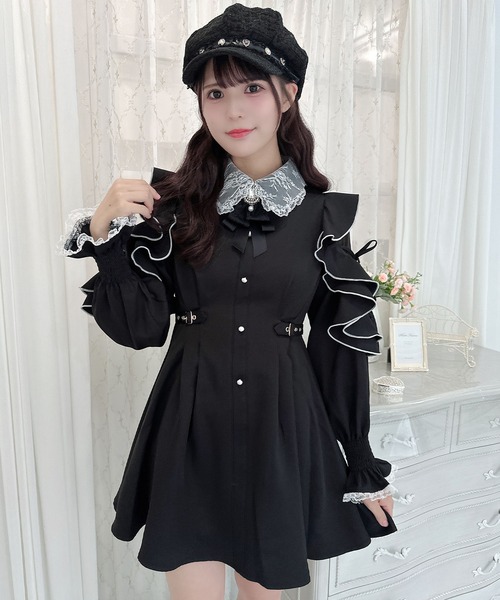 「ROJITA」 長袖ワンピース FREE ピンク レディース_画像2