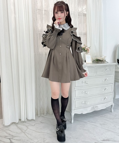 「ROJITA」 長袖ワンピース FREE ピンク レディース_画像4