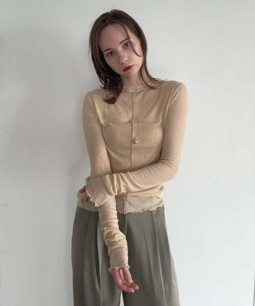 「Didot.showroom」 長袖カットソー FREE グレー レディース_画像2