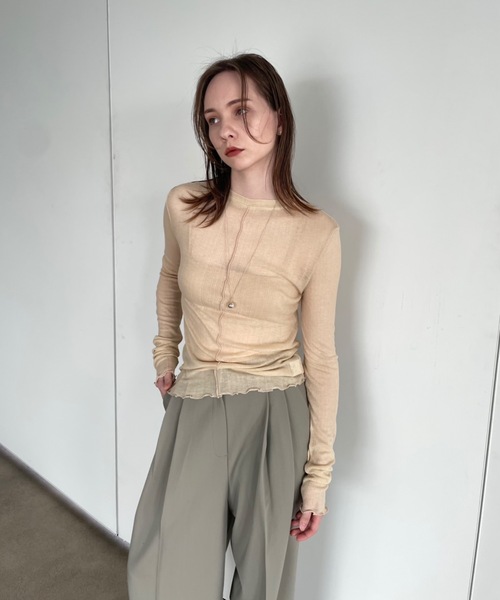 「Didot.showroom」 長袖カットソー FREE グレー レディース_画像3