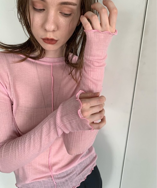 「Didot.showroom」 長袖カットソー FREE グレー レディース_画像5