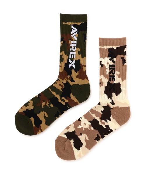 AVIREX（アヴィレックス） 靴下 CAMOUFLAGE SOCKS 2PACK‐SET