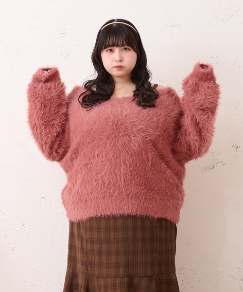 「Louiosy」 ニットカーディガン 4L アイボリー レディース_画像8