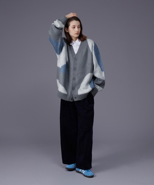 「ONCILY」 長袖ニット MEDIUM グレー メンズ_画像2