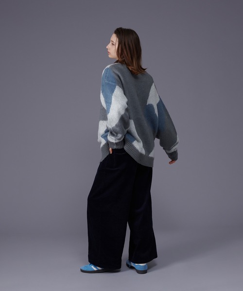 「ONCILY」 長袖ニット MEDIUM グレー メンズ_画像4
