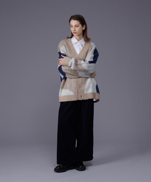 「ONCILY」 長袖ニット MEDIUM グレー メンズ_画像7