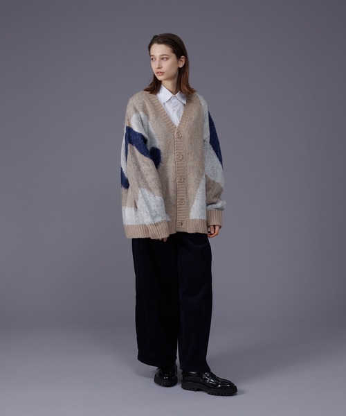 「ONCILY」 長袖ニット MEDIUM グレー メンズ_画像8