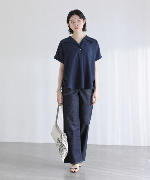 La TOTALITE（ラ トータリテ） ブラウス シャツ 「洗える」スキッパー 