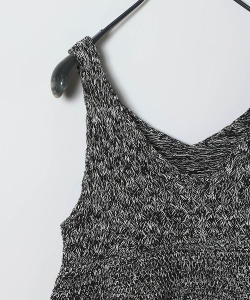 ベスト ジレ 2WAYコットンメランジニットNS/672140 レディースの画像