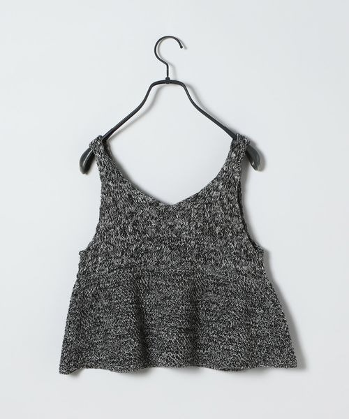 ベスト ジレ 2WAYコットンメランジニットNS/672140 レディースの画像