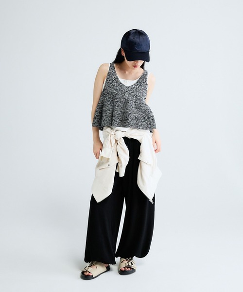 ベスト ジレ 2WAYコットンメランジニットNS/672140 レディースの画像