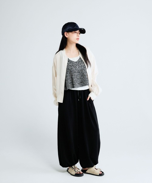 ベスト ジレ 2WAYコットンメランジニットNS/672140 レディースの画像