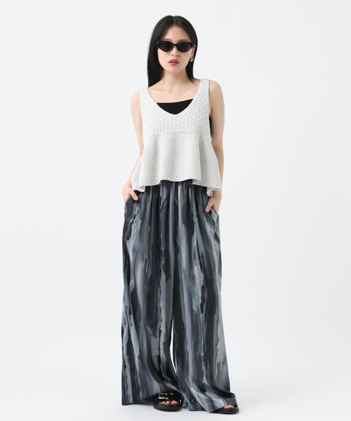 ベスト ジレ 2WAYコットンメランジニットNS/672140 レディースの画像
