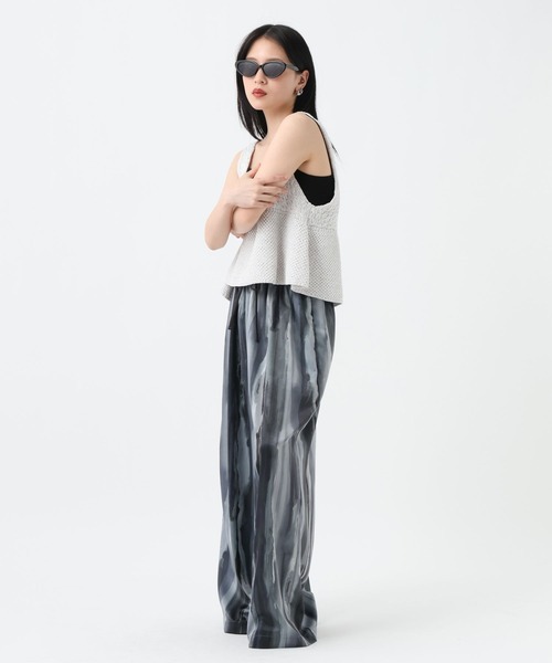 ベスト ジレ 2WAYコットンメランジニットNS/672140 レディースの画像
