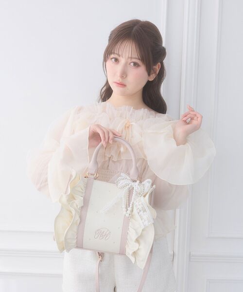 MAJESTIC LEGON（マジェスティックレゴン） ハンドバッグ フリル