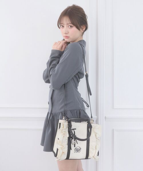 MAJESTIC LEGON（マジェスティックレゴン） ハンドバッグ フリル