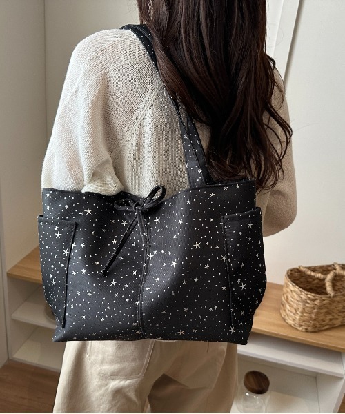 FREE STYLISTS ショルダーバッグ バッグ Y2K キラキラ 星柄 リボン付き 