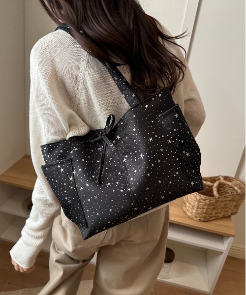 FREE STYLISTS ショルダーバッグ バッグ Y2K キラキラ 星柄 リボン付き