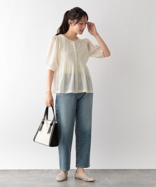 「GLOBAL WORK」 ニットカーディガン MEDIUM ネイビー レディース_画像3