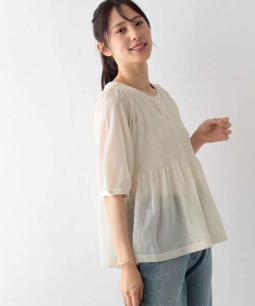 「GLOBAL WORK」 ニットカーディガン MEDIUM ネイビー レディース_画像5