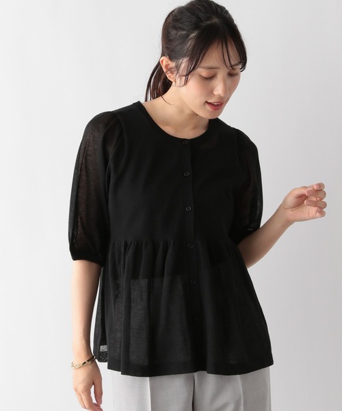「GLOBAL WORK」 ニットカーディガン MEDIUM ネイビー レディース_画像9