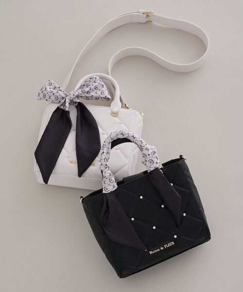 Maison de FLEUR（メゾンドフルール） トートバッグ スカーフ付き 