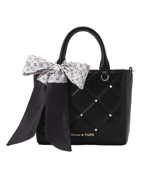 Maison de FLEUR（メゾンドフルール） トートバッグ スカーフ付き 