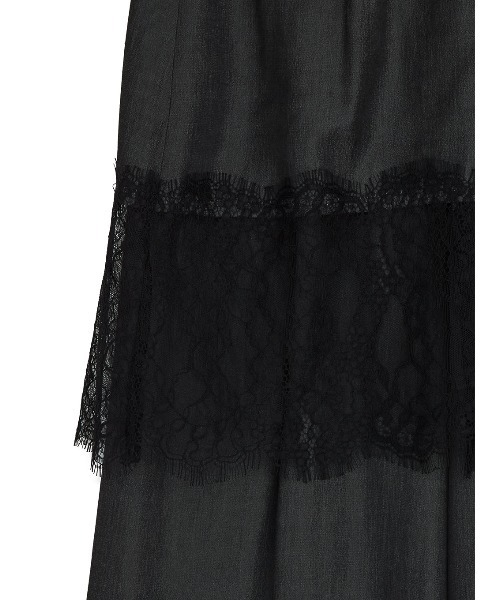Ameri（アメリ） ワイドパンツ パンツ MEDI DENIMLIKE LACE DOCKING