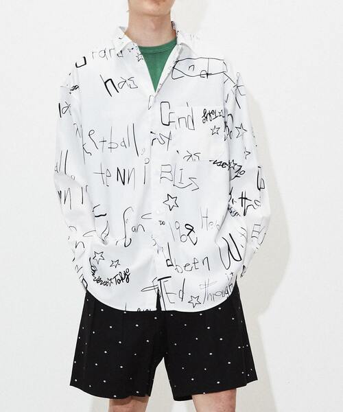 「CONVERSE TOKYO」 長袖シャツ FREE ホワイト メンズ_画像2