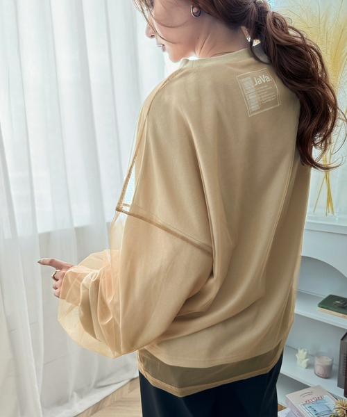 「Java」 スウェットカットソー LARGE グレー レディース_画像2
