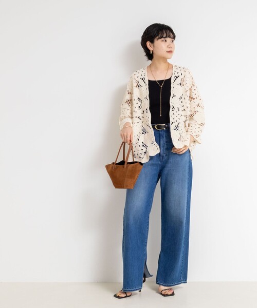 「Rie Miller」 カーディガン 38 ブラック レディース_画像5