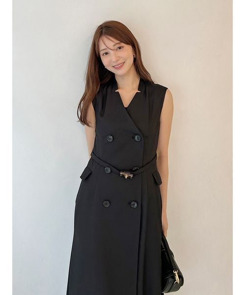 SNIDEL ノースリーブワンピース グレー 裾フリル SNIDEL（スナイデル） ノースリーブワンピース 1 グレー レディース